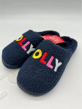 FAMILY PAJAMAS Jolly holiday women's slide closed toe slippers - Size 11